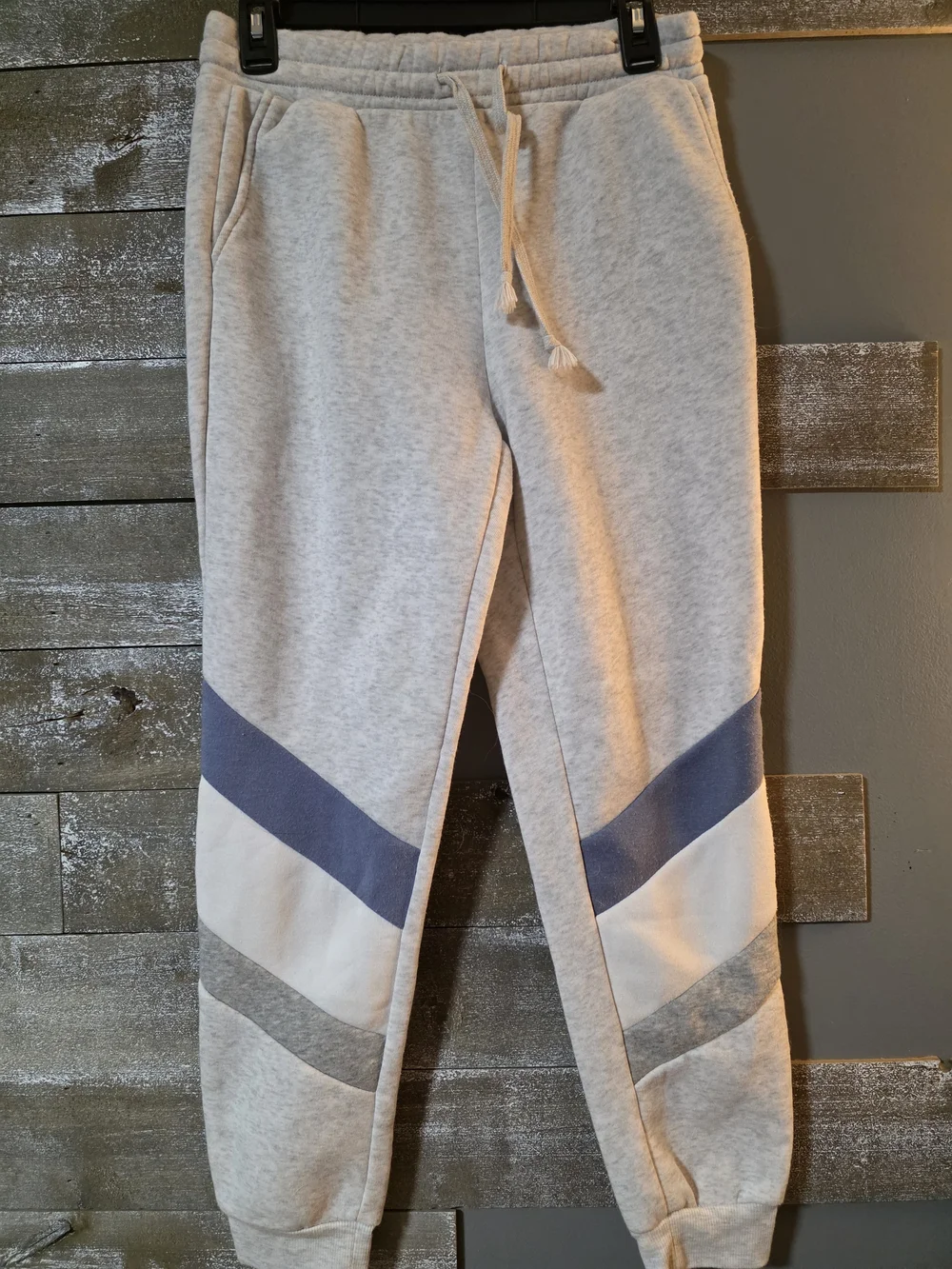 Moral Fiber Heather Gray and Navy Chevron Kids Pajama Set